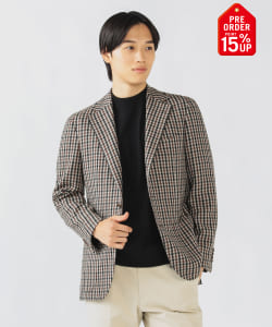 【+15%ポイントUP】シェパードチェック 3ボタン ジャケット（S～XL）