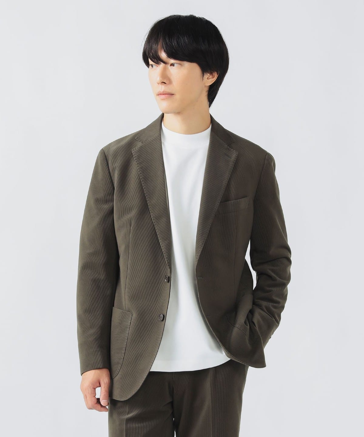 テックコーデュロイ 2ボタン ジャケット 25AW(セットアップ対応) ジャケット MEN OLIVE XL テックコーデュロイ 2ボタン ジャケット 25AW(セットアップ対応) ジャケット MEN OLIVE XL