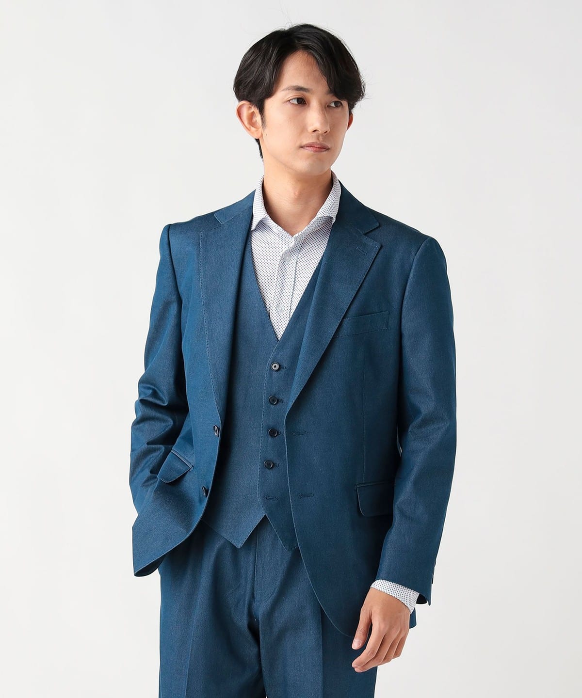 BEAMS HEART（ビームス ハート）ストレッチデニム 2ボタン ジャケット