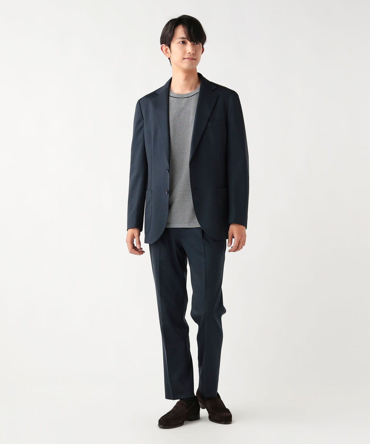 BEAMS HEART（ビームス ハート）ウールミックス ストレッチ 2ボタン