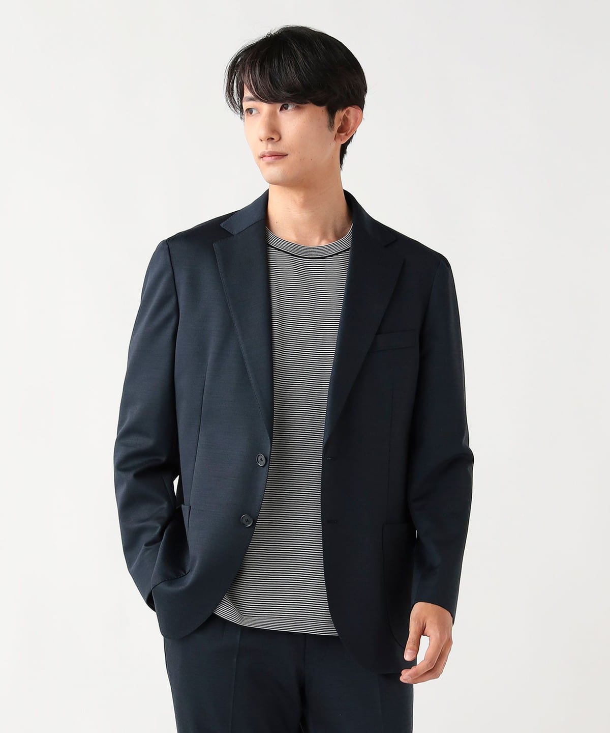 BEAMS HEART（ビームス ハート）ウールミックス ストレッチ 2ボタン