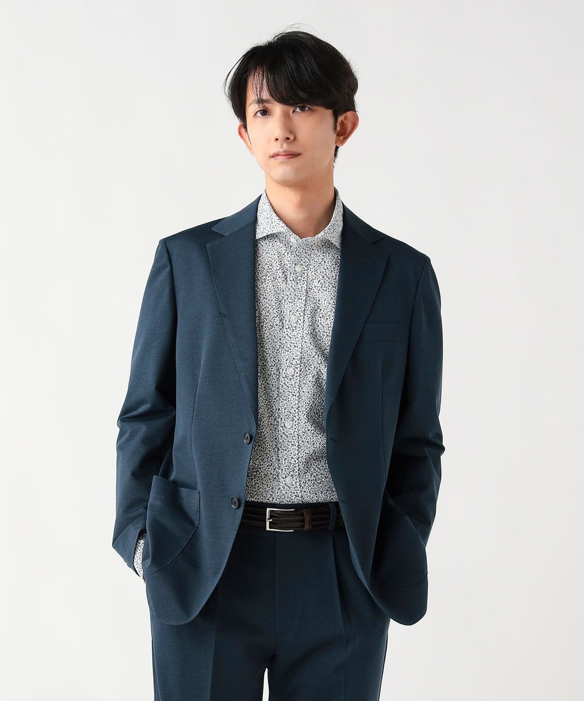 BEAMS HEART（ビームス ハート）ポリエステルコットン 強撚 千鳥柄 2