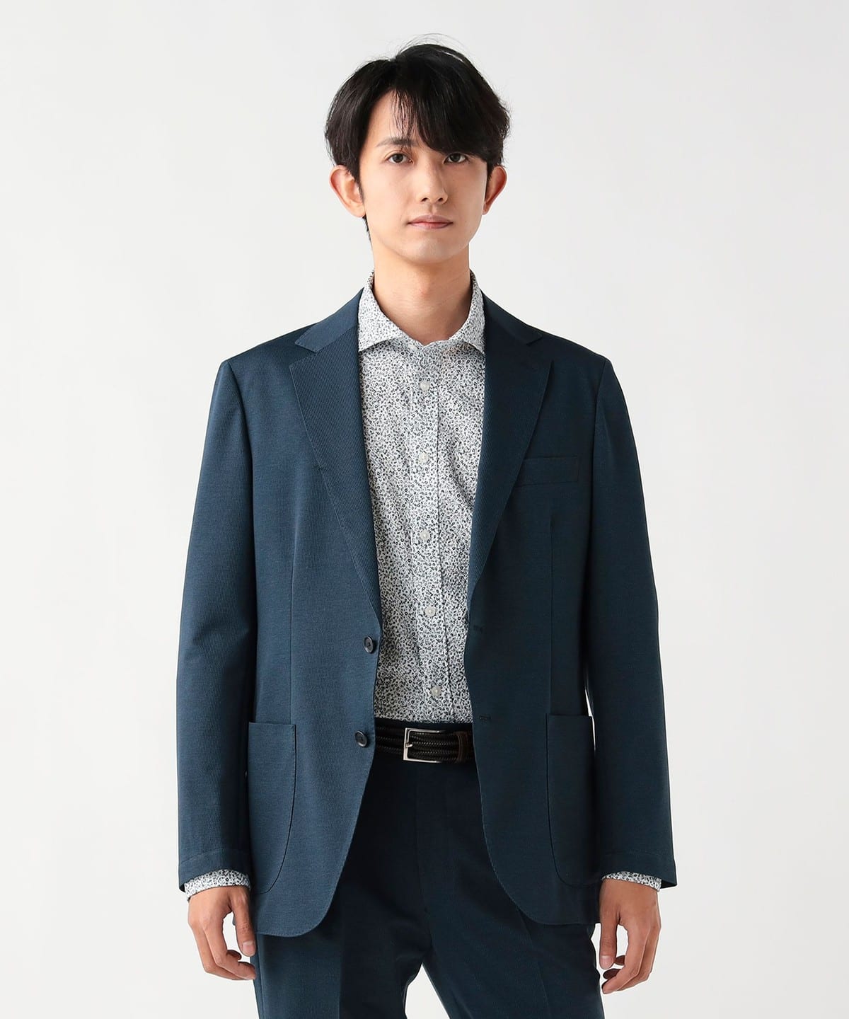 BEAMS HEART（ビームス ハート）ポリエステルコットン 強撚 千鳥柄 2