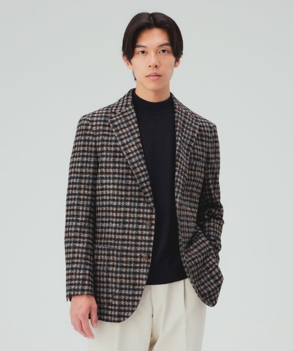【10%OFFクーポン対象】スライバーニット 3B ジャケット スライバーニットならではの美しい色柄[H:178cm Size:L]
