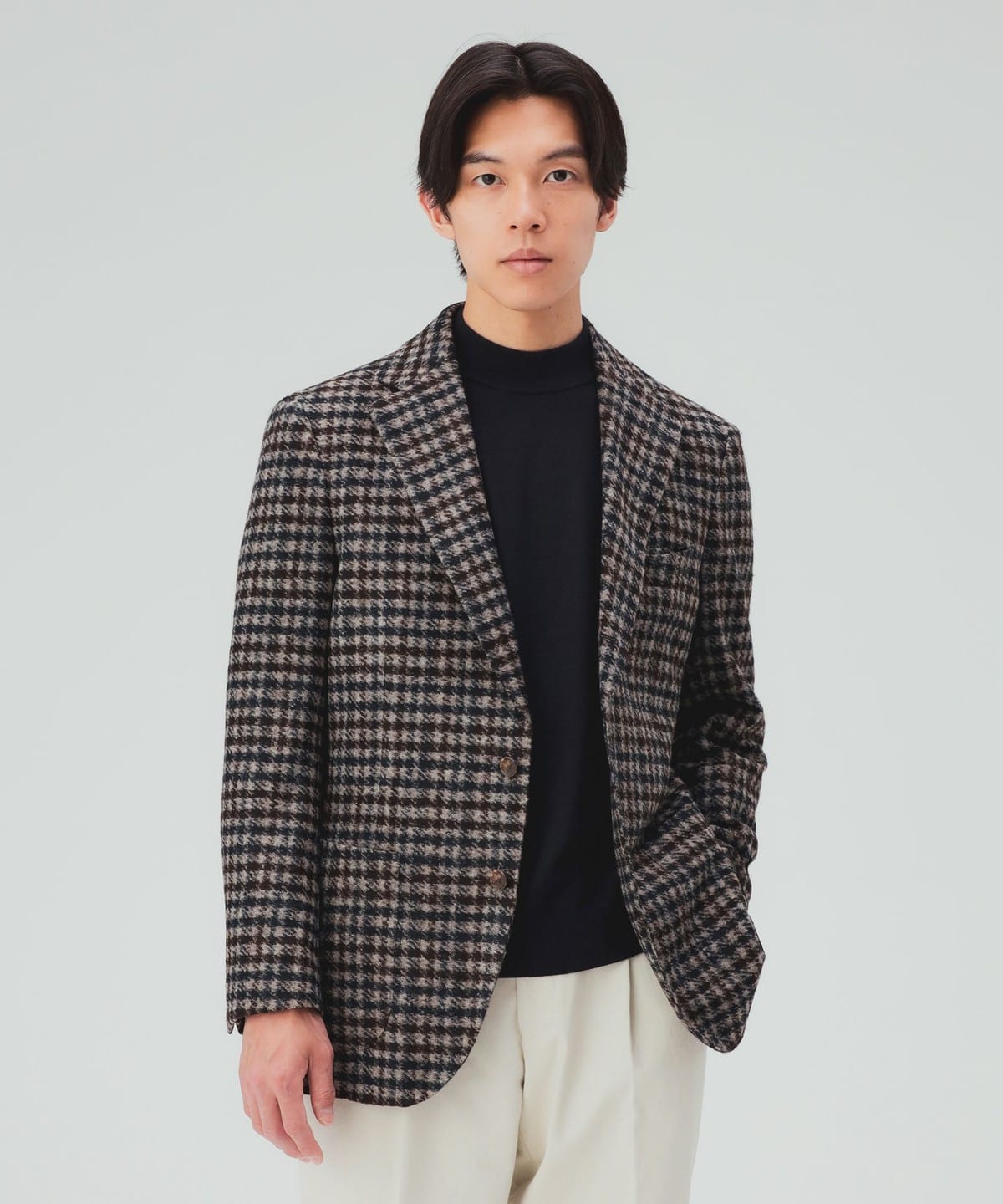 ジャケット・アウター beams BEAMS HEART（ビームス ハート）roma社 スライバーニット 3ボタン