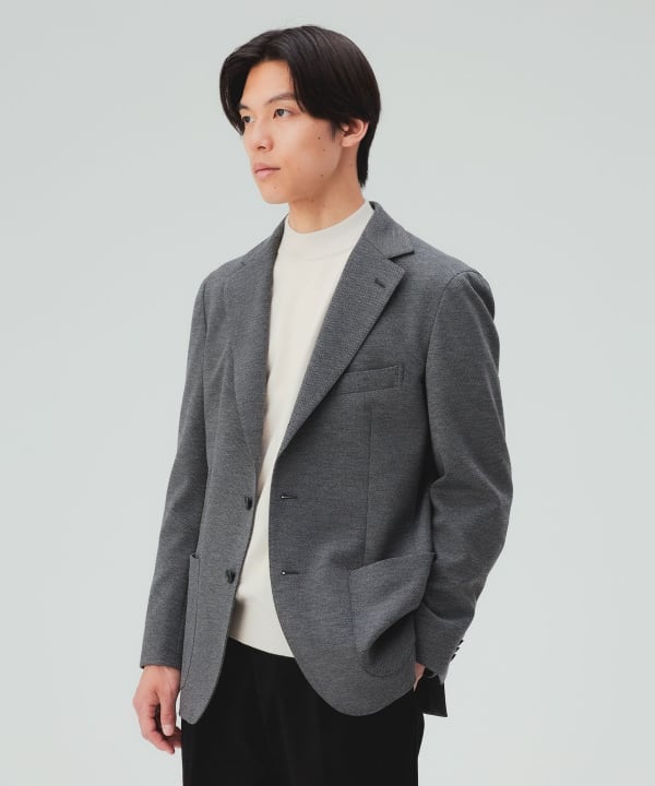 【10%OFFクーポン対象】ハニカム ジャージー 3ボタン ジャケット [H:178cm C:87 W:72 H:86 Size:L]