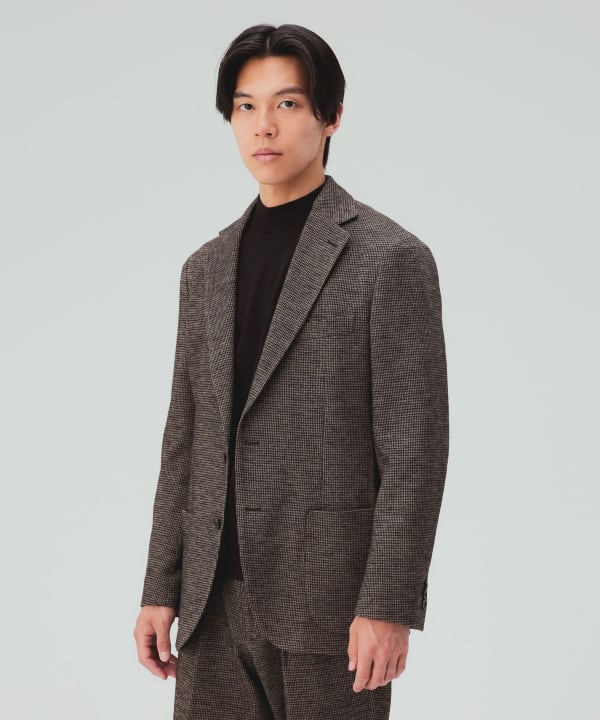 千鳥柄 ジャージ ジャケット（セットアップ対応） [H:178cm C:87 W:72 H:86 Size:L]