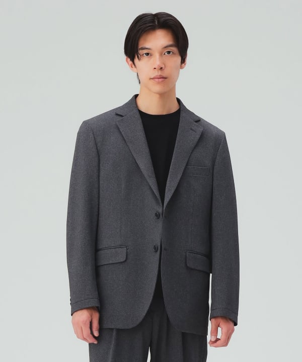 【10%OFFクーポン対象】裏起毛 テーラード ジャケット（セットアップ対応） [H:178cm C:87 W:72 H:86 Size:L]