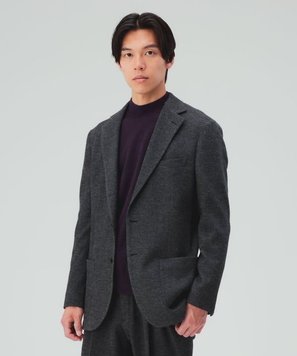 【10%OFFクーポン対象】ウール ジャージ ジャケット（セットアップ対応） [H:178cm C:87 W:72 H:86 Size:L]