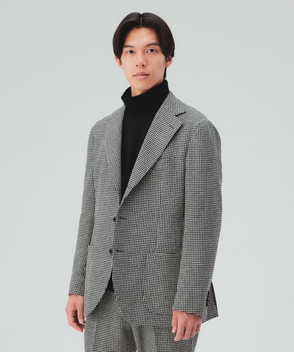 【10%OFFクーポン対象】フランネル 3ボタン ジャケット（セットアップ対応） タイドアップスタイルも品よく決まり、毎日のビジネスシーンに[H:178cm Size:L]