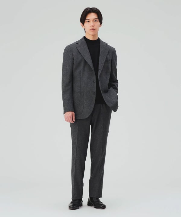 【10%OFFクーポン対象】フランネル 3ボタン ジャケット（セットアップ対応） [H:178cm C:87 W:72 H:86 Size:L]