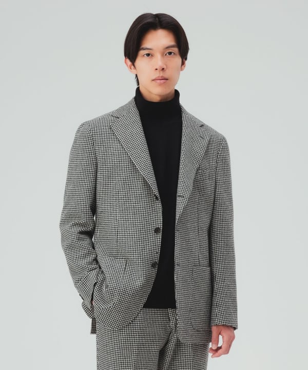 【10%OFFクーポン対象】フランネル 3ボタン ジャケット（セットアップ対応） [H:178cm C:87 W:72 H:86 Size:L]
