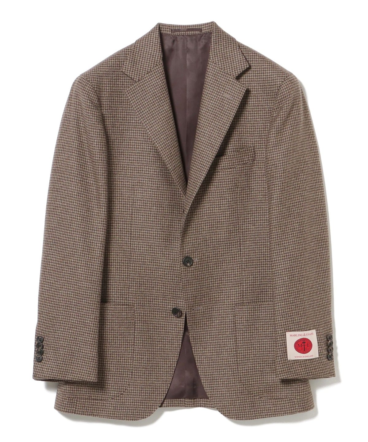 【美品】 BEAMS F テーラードジャケット カシミヤ混 97 ブラウン 無地 BEAMS HEART（ビームス ハート）SARTORIA LINE MARLING＆EVANS