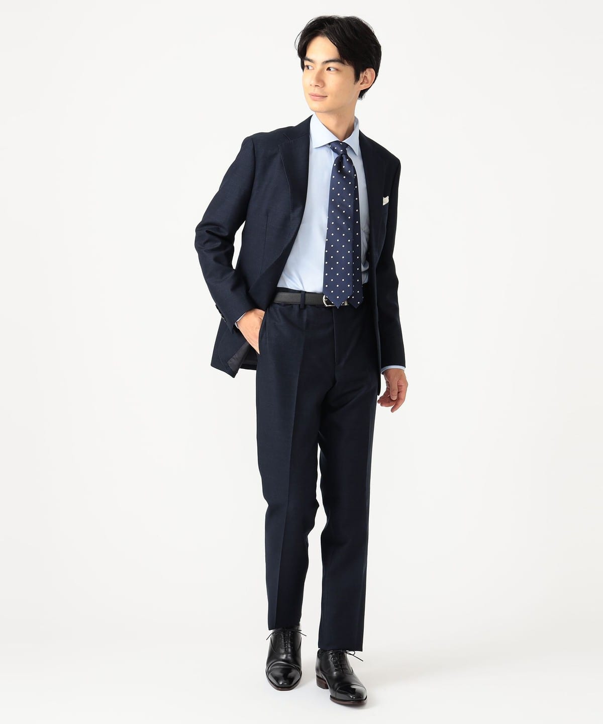 BEAMS HEART / Navy Solid 2 Button Suit