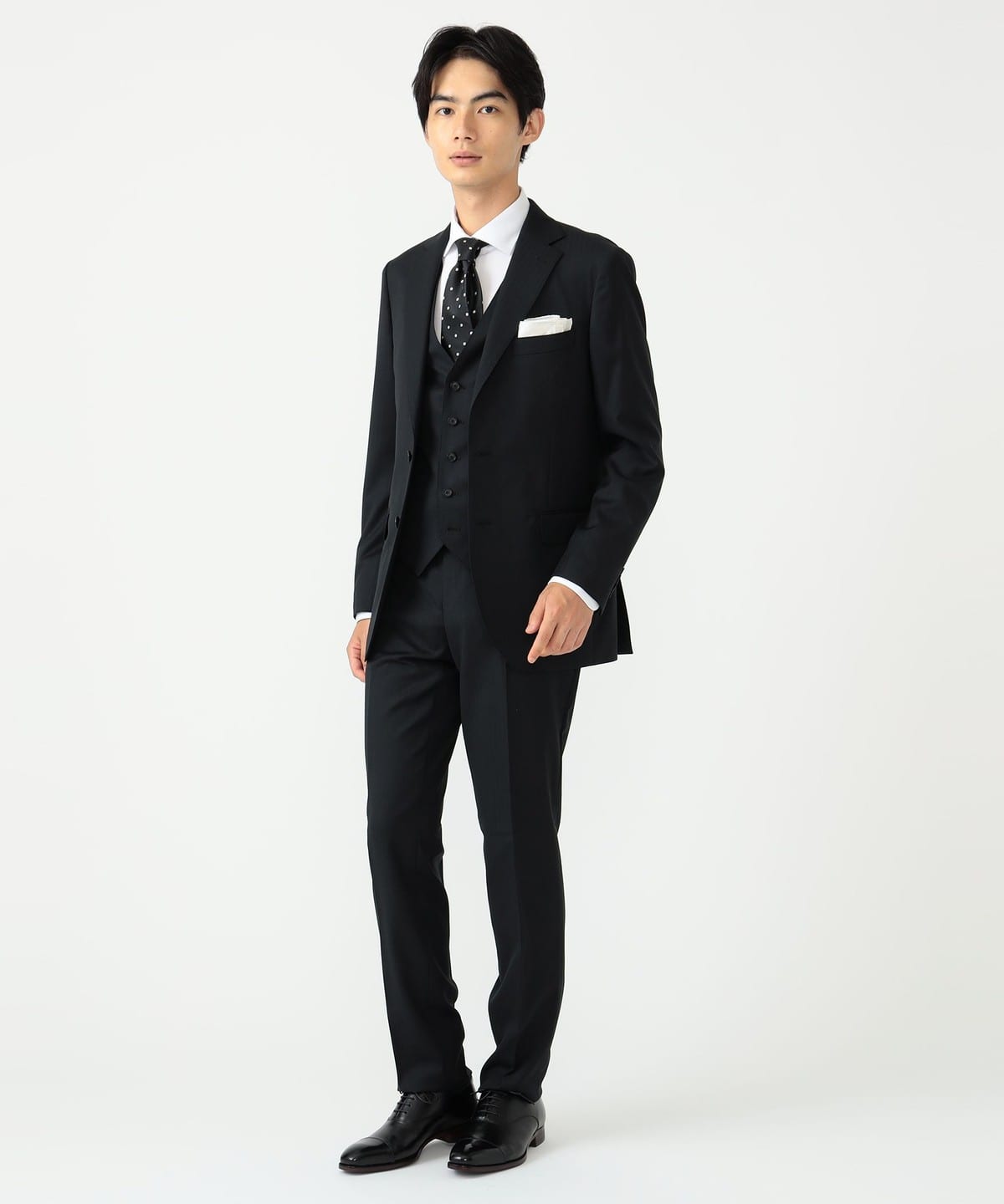 BEAMS HEART / REDA Shadow Stripe 3 Button 3 Piece Suit