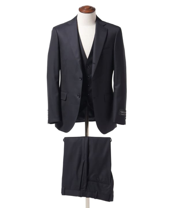 BEAMS HEART High BEAMS HEART Navy Solid 3-piece Suit 24FW (S-XXL, set item)  (Suits, ties, suits) available at BEAMS