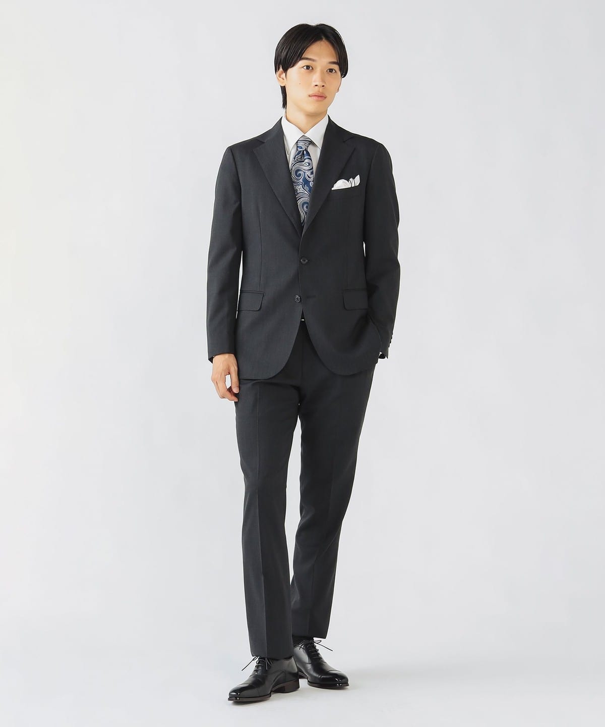 【+15%ポイントUP】ベーシック ソリッド 3ボタン スーツ(XS XXL・セットアイテム) スーツ・ネクタイ MEN CHARCOAL GREY XL 【+15%ポイントUP】ベーシック ソリッド 3ボタン スーツ(XS XXL・セットアイテム) スーツ・ネクタイ MEN CHARCOAL GREY XL
