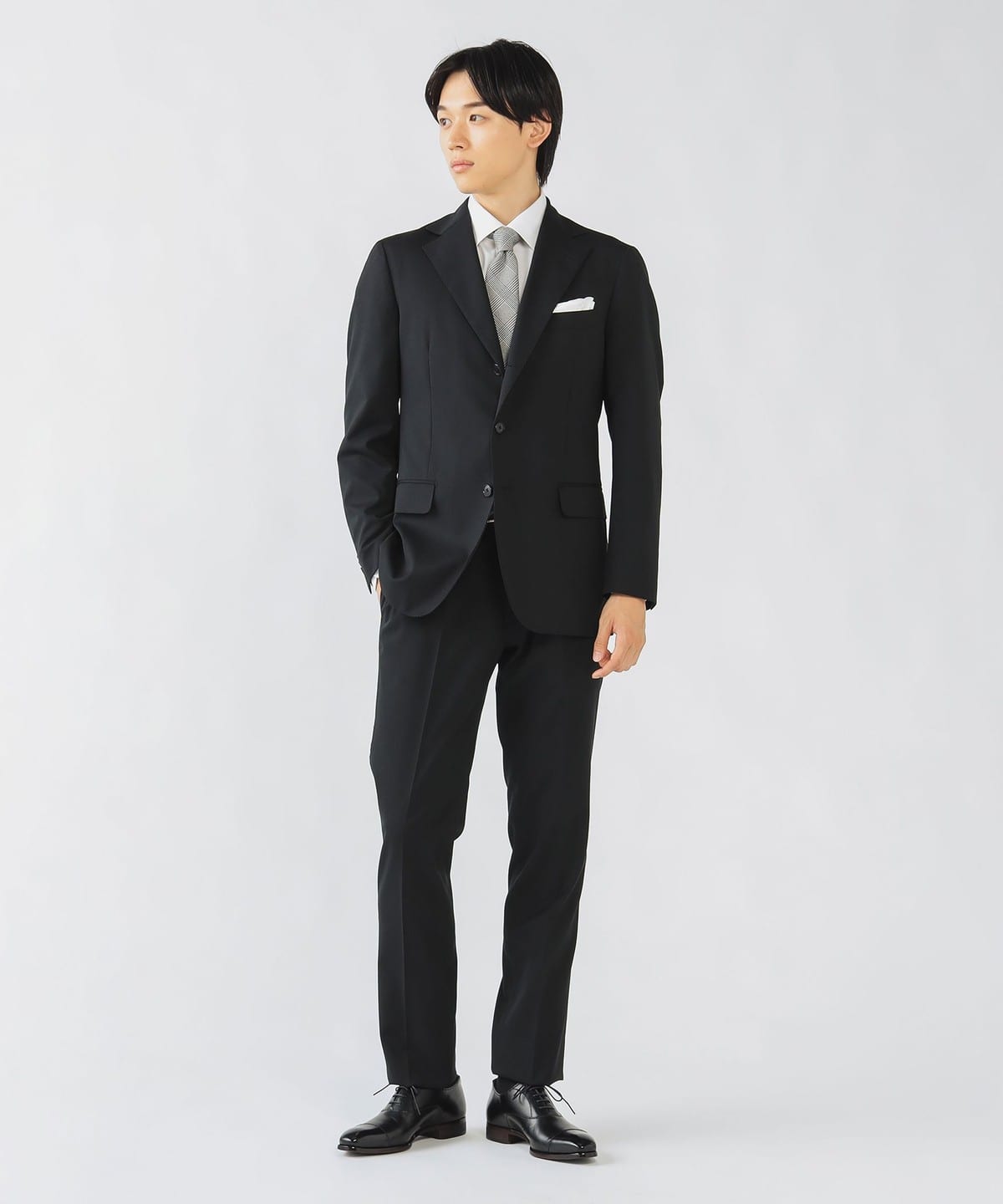 【+15%ポイントUP】ベーシック ソリッド 3ボタン スーツ(XS XXL・セットアイテム) スーツ・ネクタイ MEN BLACK XXL 【+15%ポイントUP】ベーシック ソリッド 3ボタン スーツ(XS XXL・セットアイテム) スーツ・ネクタイ MEN BLACK XXL