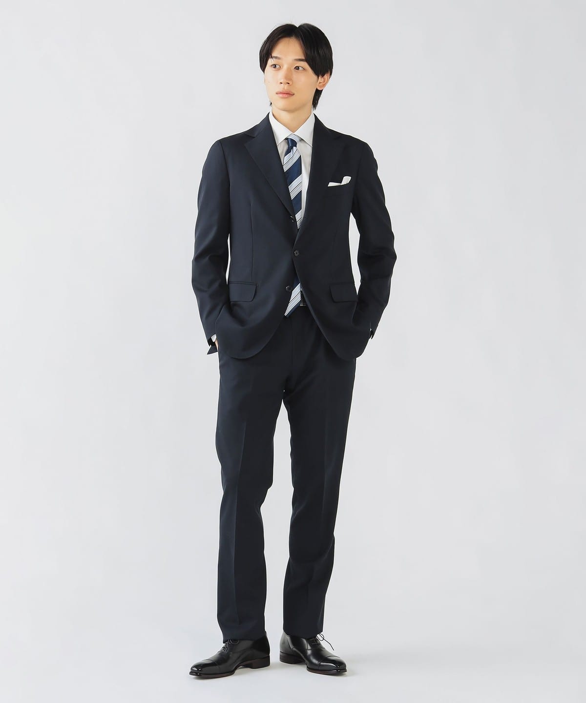 【+15%ポイントUP】ベーシック ソリッド 3ボタン スーツ(XS XXL・セットアイテム) スーツ・ネクタイ MEN NAVY S 【+15%ポイントUP】ベーシック ソリッド 3ボタン スーツ(XS XXL・セットアイテム) スーツ・ネクタイ MEN NAVY S