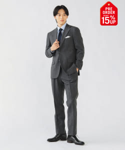 【+15%ポイントUP】チョークストライプ スーツ（S～XXL・セットアイテム）