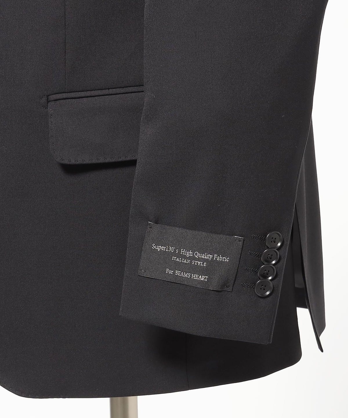 未使用級✨️BEAMS HEART 3Pスーツセットアップ 黒 サスペンダー付き BEAMS HEART BEAMS HEART 's Black 3-Button 3-Piece Suit (Set Item