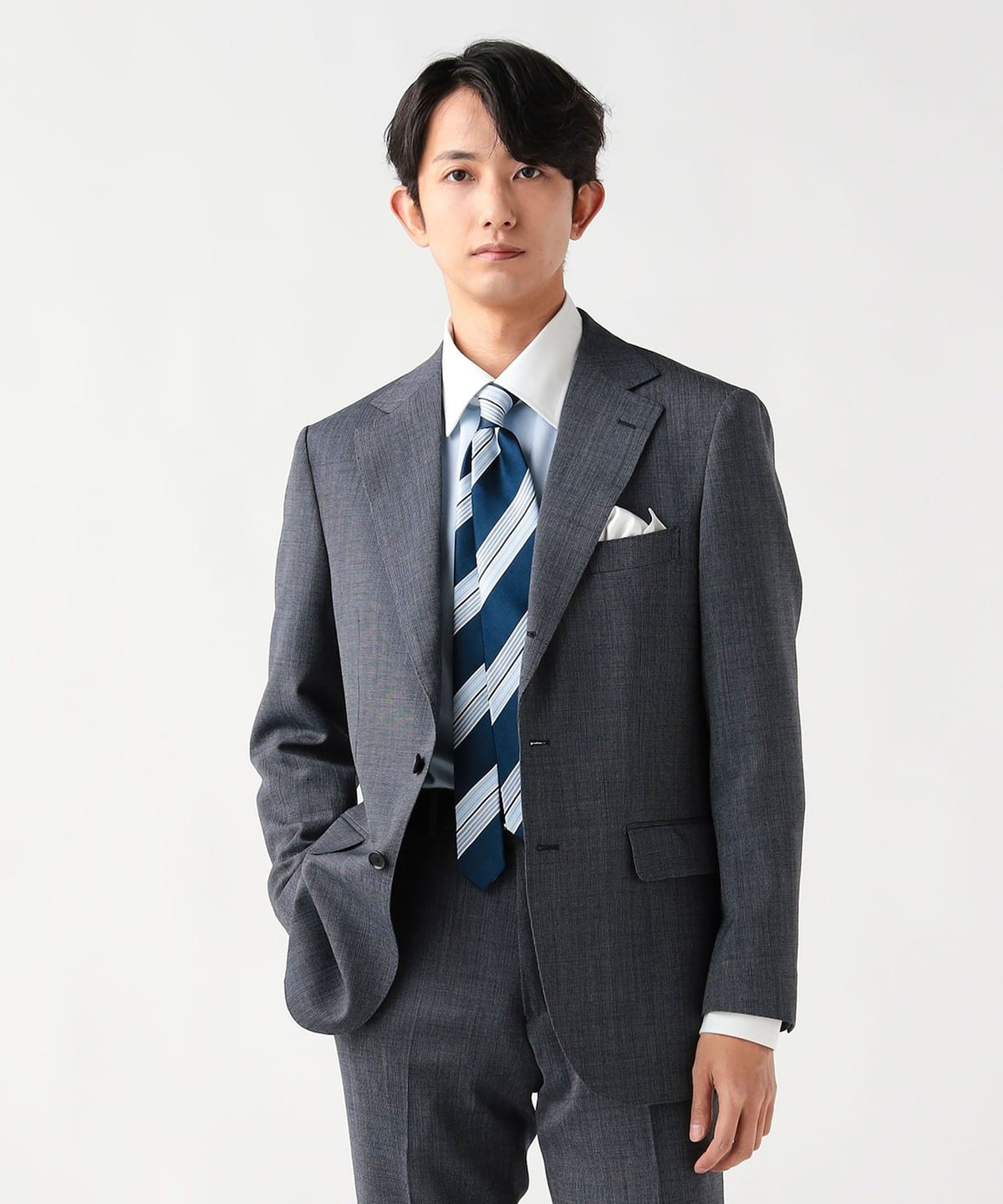 BEAMS HEART（ビームス ハート）強撚 ピンヘッド 3ボタン スーツ