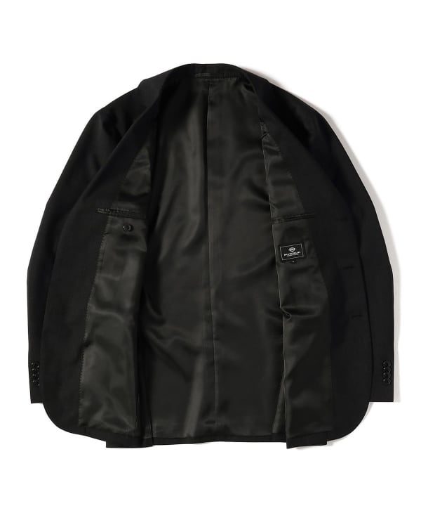 【10%OFFクーポン対象】ウール混 ベーシック ソリッド 3ボタン スーツ