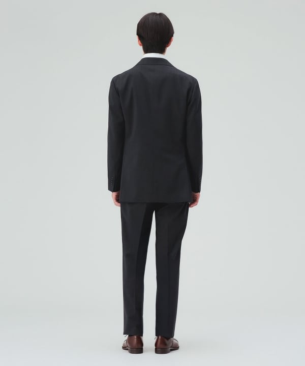 【10%OFFクーポン対象】ウール混 ベーシック ソリッド 3ボタン スーツ [H:178cm C:87 W:72 H:86 Size:L]
