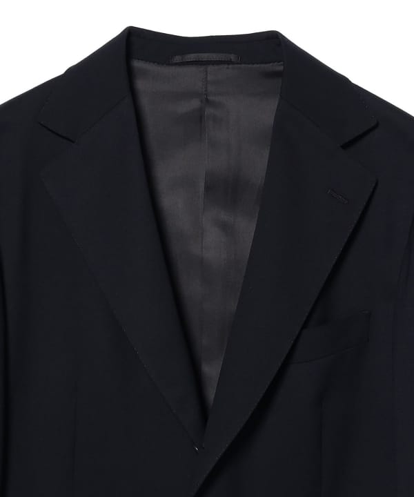 【10%OFFクーポン対象】ウール混 ベーシック ソリッド 3ボタン スーツ