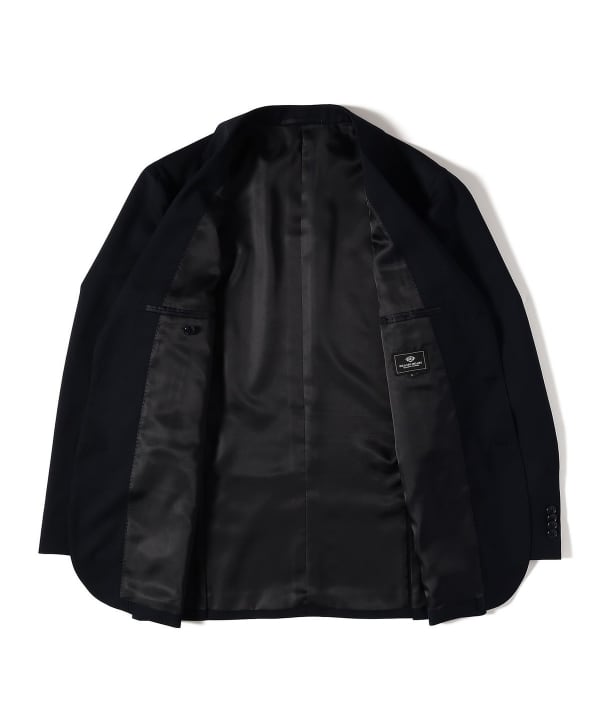 【10%OFFクーポン対象】ウール混 ベーシック ソリッド 3ボタン スーツ