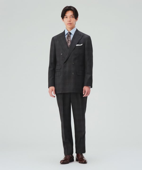 【10%OFFクーポン対象】SARTORIA LINE Super100'sウール ダブルジャケット スーツ [H:178cm C:87 W:72 H:86 Size:L]