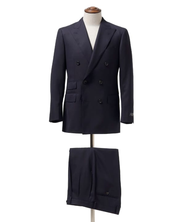SARTORIA LINE Super100's Double-Breasted Jacket Solid Suit
