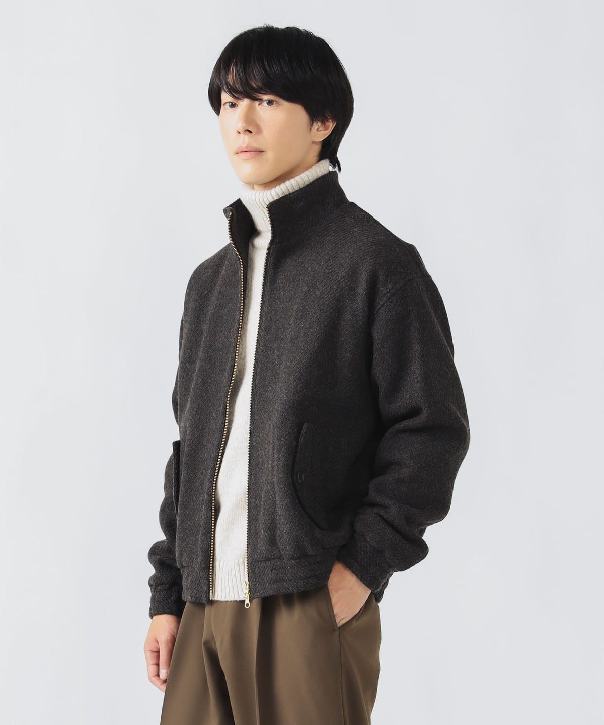 ツイード ブルゾン ブルゾン MEN OLIVE XL