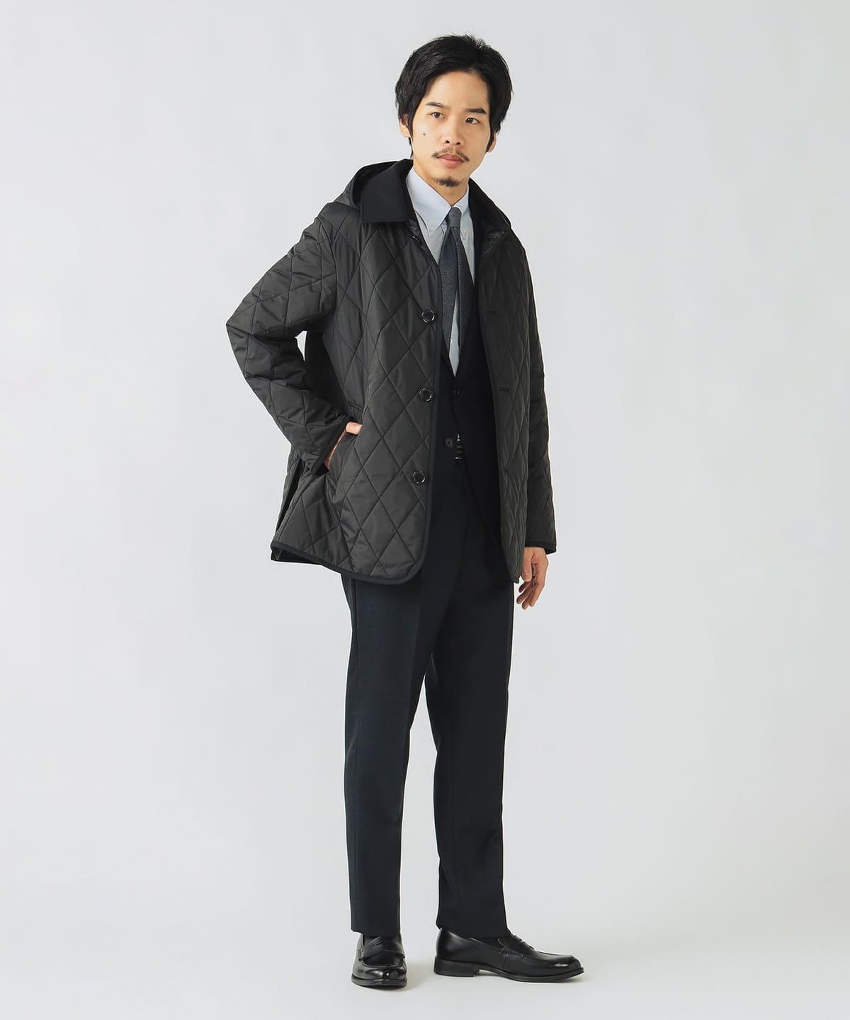 BEAMS HEART（ビームス ハート）キルティング フード ブルゾン