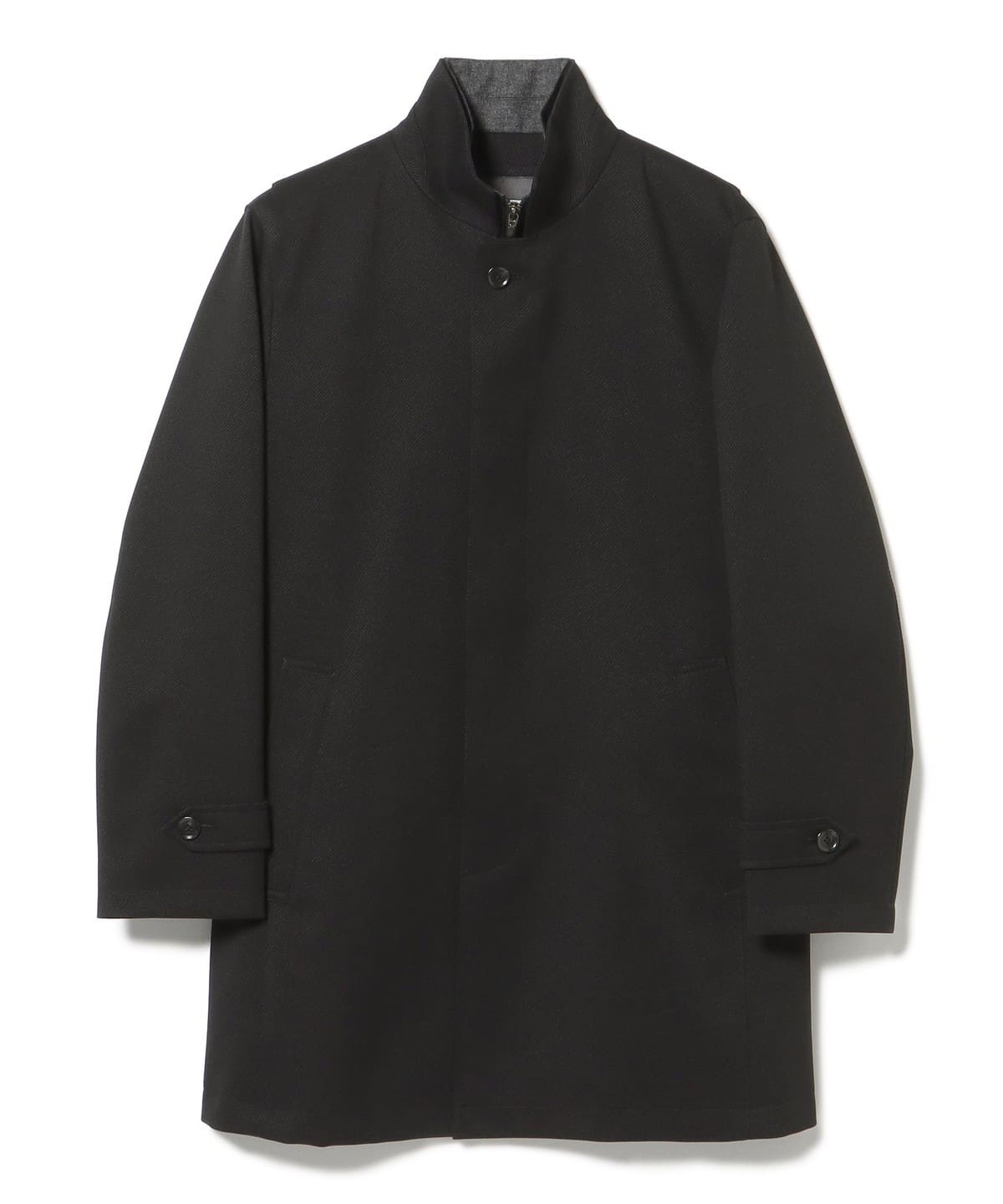 撥水 カルゼ スタンドカラーコート コート MEN BLACK XL 撥水 カルゼ スタンドカラーコート コート MEN BLACK XL