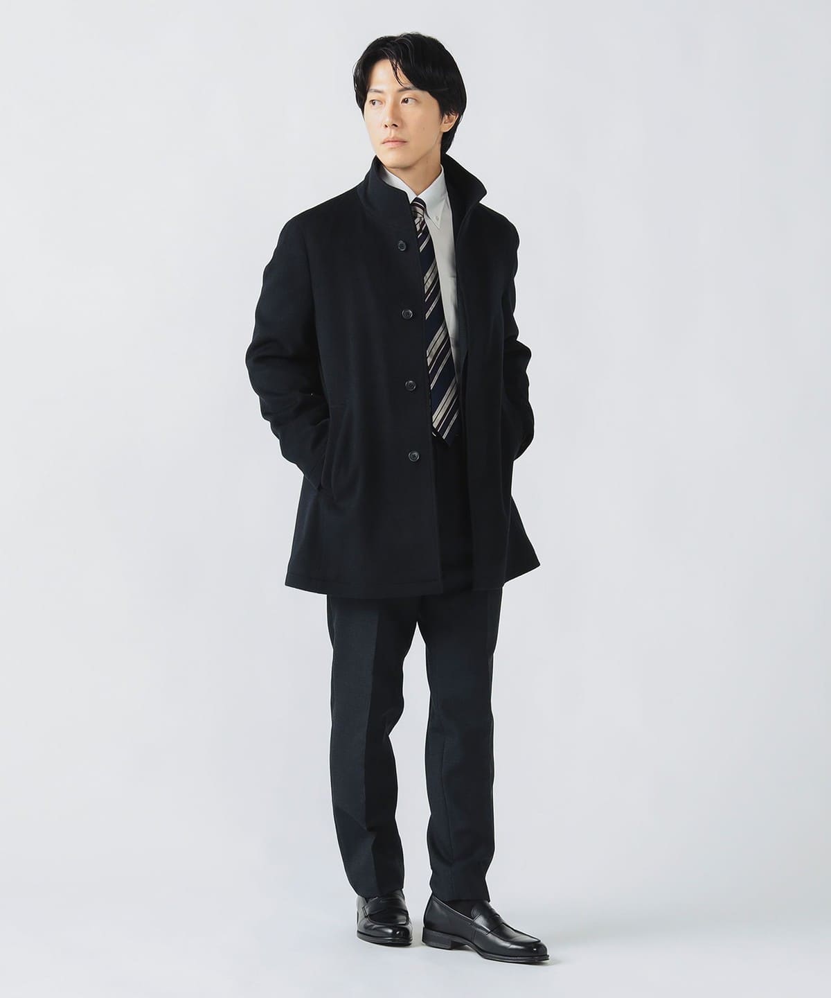 BEAMS HEART（ビームス ハート）ウールカシミヤ ショート スタンド