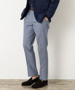撥水 ハウンドトゥース スリムフィット スラックス（S～XL）