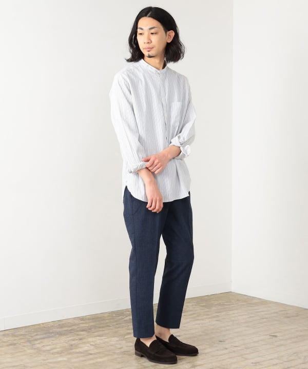 BEAMS HEART（ビームス ハート）EVALET(R) デニムプリント シアサッカー イージースラックス 23SS（S～XL）（パンツ  カジュアルパンツ）通販｜BEAMS