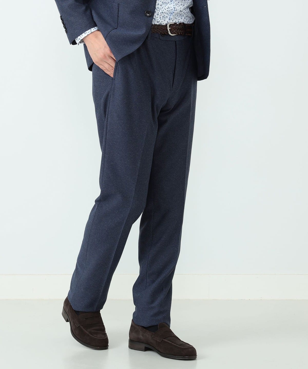 メランジニット ノープリーツ スラックス 24SS(S XL・セットアップ対応) パンツ MEN BLUE S メランジニット ノープリーツ スラックス 24SS(S XL・セットアップ対応) パンツ MEN BLUE S