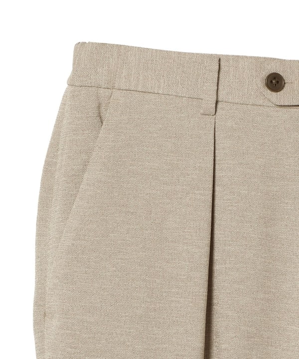 Linen-like Relaxed 1-Pleat Slacks (S-XL)
