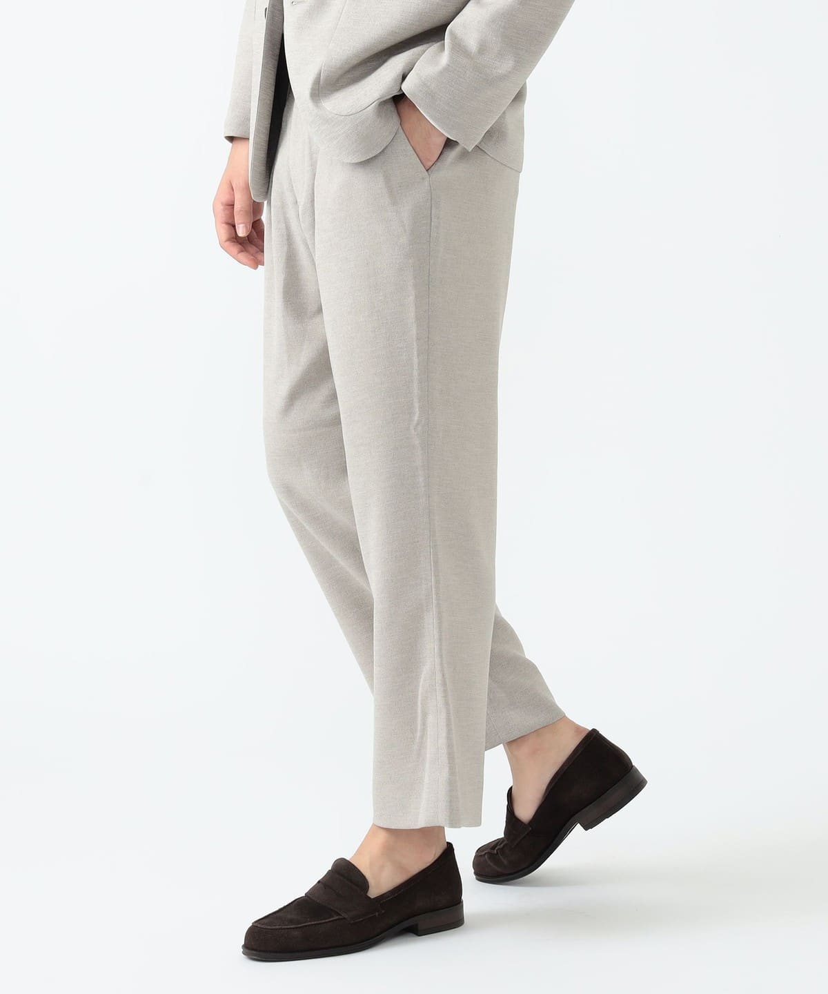 リネンライク リラックス 1プリーツ スラックス(S XL・セットアップ対応) パンツ MEN BEIGE M リネンライク リラックス 1プリーツ スラックス(S XL・セットアップ対応) パンツ MEN BEIGE M