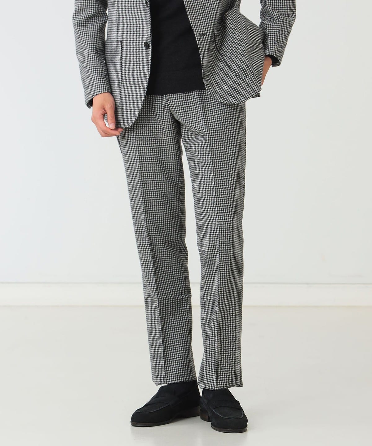 フランネル ノープリーツ スラックス 24FW(S XXL・セットアップ対応) パンツ MEN HOUND'S TOOTH M フランネル ノープリーツ スラックス 24FW(S XXL・セットアップ対応) パンツ MEN HOUND'S TOOTH M