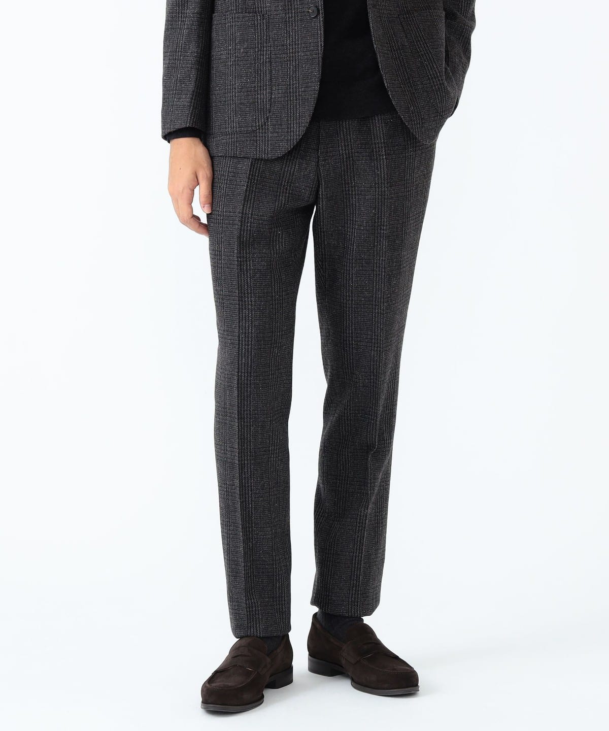 【タグ付き、太スラックス】ラルフローレン　ビジネスカジュアル　プリーツシルク混 POLO RALPH LAUREN（ポロ・ラルフローレン） スラックス スラブ ツイル