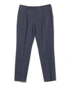 ▲BEAMS HEART / ヘリンボーン ストレッチデニム 1プリーツ スラックス