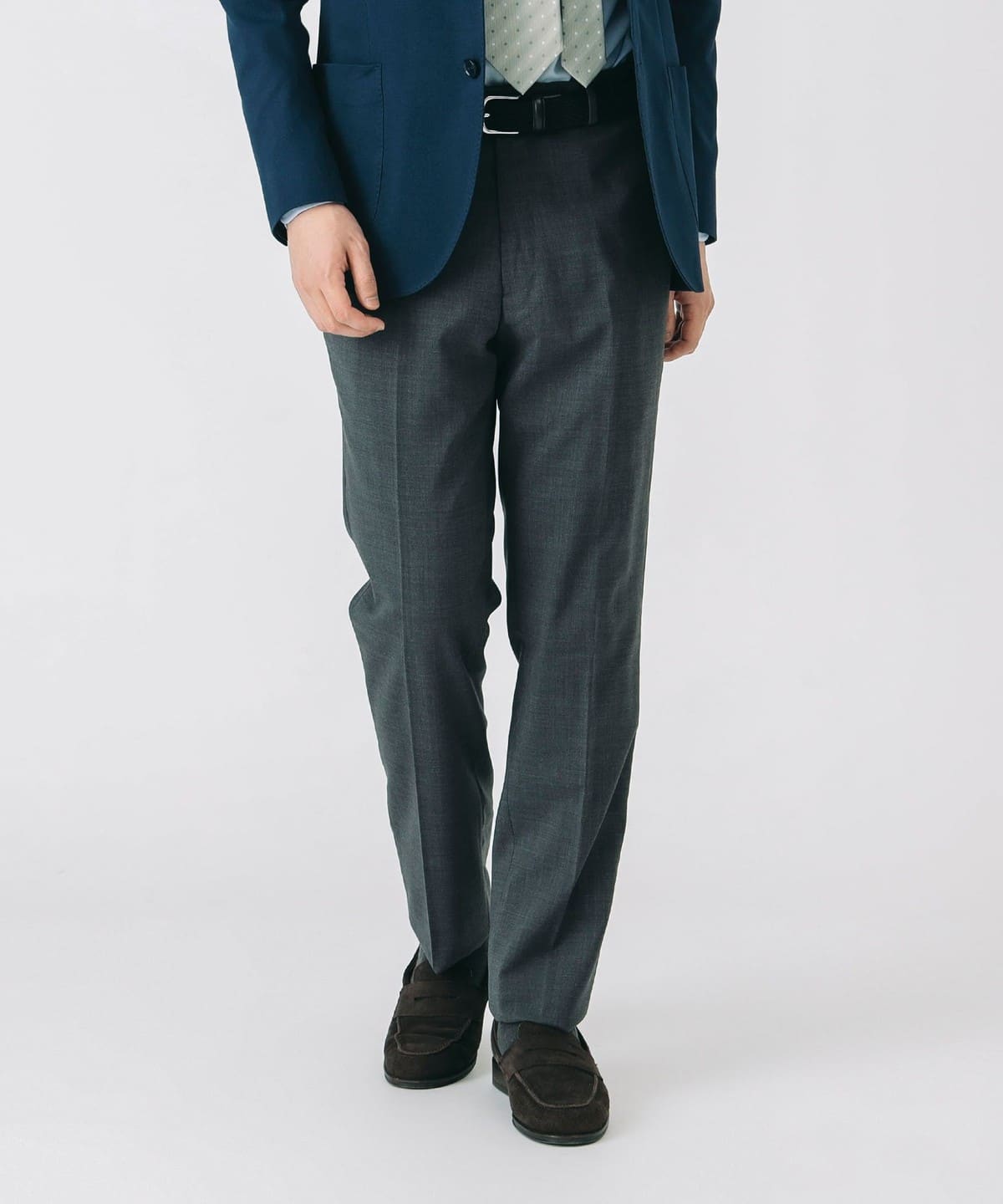 【ウォッシャブル】トロピカルウール ベーシックノープリーツ スラックス(S XXL) パンツ MEN GREY S 【ウォッシャブル】トロピカルウール ベーシックノープリーツ スラックス(S XXL) パンツ MEN GREY S
