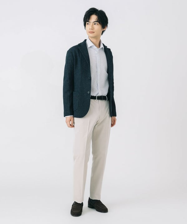 【美品/L相当】ビームスハート スーツ ジャケット パンツ 濃紺 SOLOTEX BEAMS HEART（ビームス ハート）SOLOTEX(R) ドビー 2ボタン