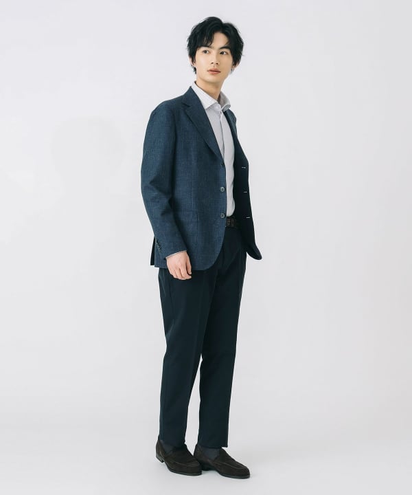 【美品/L相当】ビームスハート スーツ ジャケット パンツ 濃紺 SOLOTEX BEAMS HEART（ビームス ハート）ツイルSOLOTEX(R) スラックス
