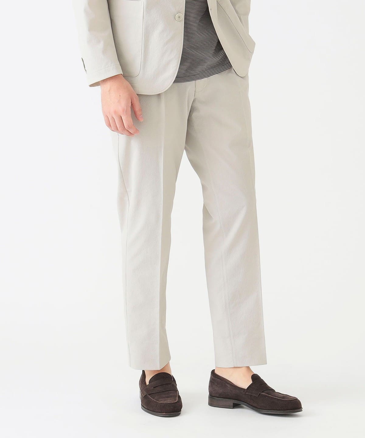 【ストレッチ・防シワ性】SOLOTEX(R) ドビー 1プリーツ イージースラックス 25SS(S XL・セットアップ対応) パンツ MEN OFF WHITE M 【ストレッチ・防シワ性】SOLOTEX(R) ドビー 1プリーツ イージースラックス 25SS(S XL・セットアップ対応) パンツ MEN OFF WHITE M