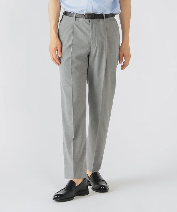 極美品　ビームスプラス 日本製　IIJ製　ダークグレー スラックス 極美品 ビームスプラス 日本製 IIJ製 ダークグレー スラックス