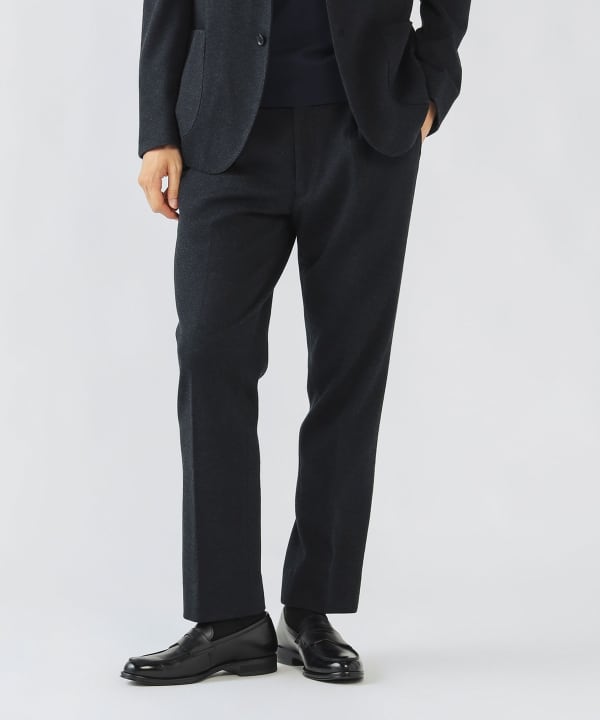 美品■ビームスBEAMS HEART 上質ウールブレンド 素敵ロング丈カラーレスVネックコート BEAMS HEART（ビームス ハート）メランジ タートルネック ニット